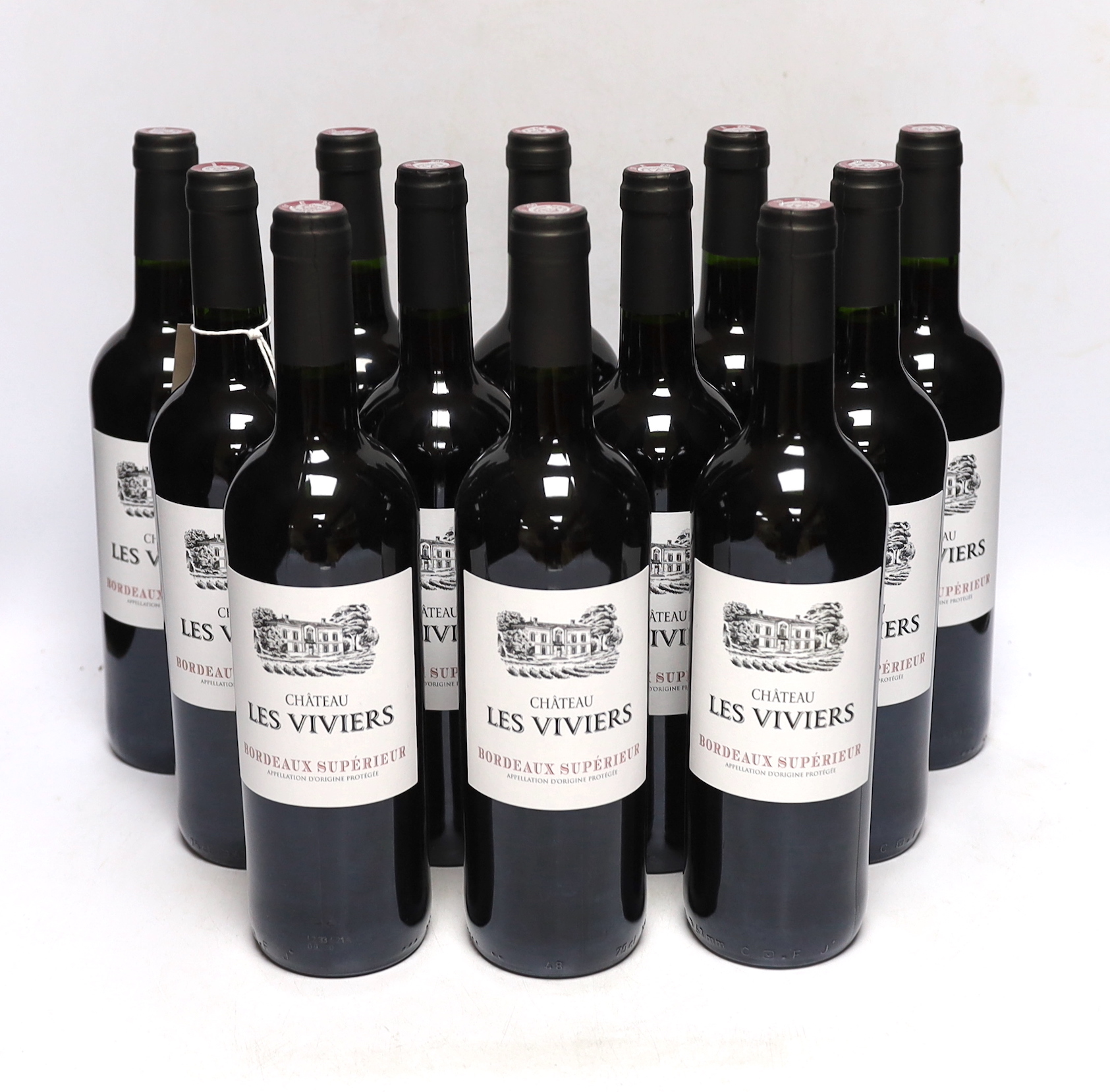 Twelve bottles of Chateau Les Vivers 2021